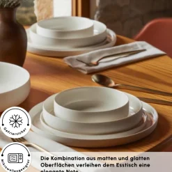 Karaca Earth Collection Matte Glaze 55-teiliges 12-Personen Geschirrset