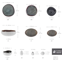 Karaca Earth Collection New Galactic Weiß 59-Teiliges 12-Personen Geschirrset