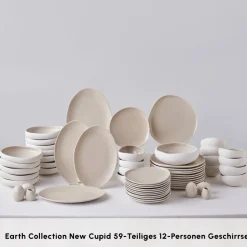 Karaca Earth Collection New Cupid 59-Teiliges 12-Personen Geschirrset