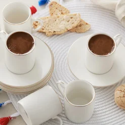 Karaca Elda 12 teiliges Kaffeetassen Set für 6 Personen