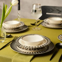 Karaca Elegance Bone Helsinki 24-teiliges Tafelservice für 6 Personen