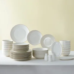 Karaca Elegance Bone Mandarin 53-teiliges Tafelservice für 12 Personen Gold