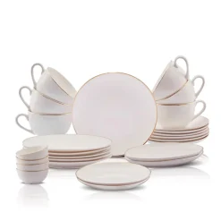 Karaca Elegance Bone Marcelo 26-Teiliges 6-Personen Frühstücksset Gold