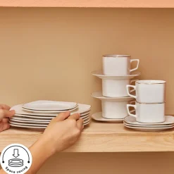 Karaca Elegance Bone Padoca 26-Teiliges 6-Personen Frühstücksset Gold