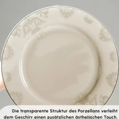 Karaca Elegance Bone Siena 53-Teiliges 12-Personen Geschirrsett Gold