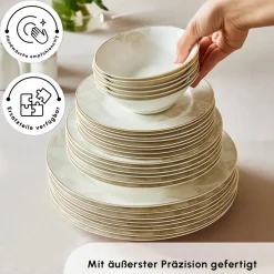 Karaca Elegance Bone Siena 53-Teiliges 12-Personen Geschirrsett Gold