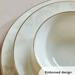 Karaca Elegance Bone Siena 53-Teiliges 12-Personen Geschirrsett Gold