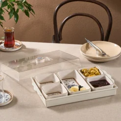 Karaca Elena 7-teiliges Keramik-Frühstücksset, Mehrfarbig