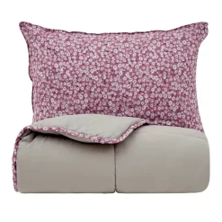 Karaca Elie Einzelbett-Steppdeckenset, Grün, 155x220, 50x70 cm