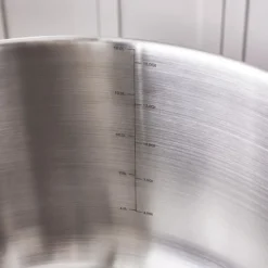 Karaca Elite Edelstahl-Induktions-Kochtopf mit Deckel, 34 cm, Silber