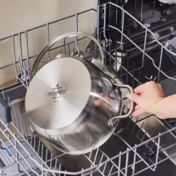 Karaca Elite Edelstahl-Induktions-Kochtopf mit Deckel, 22 cm, Silber