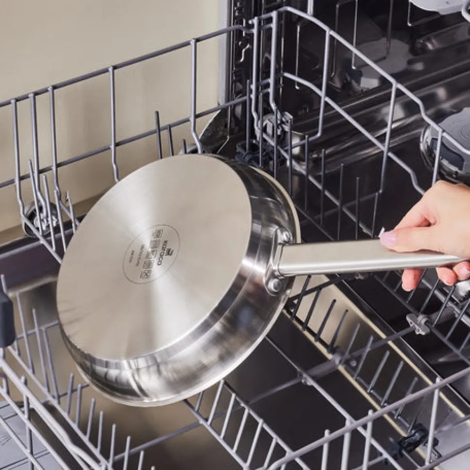 Karaca Elite Edelstahl-Induktions-Bratpfanne, 24 cm, Silber