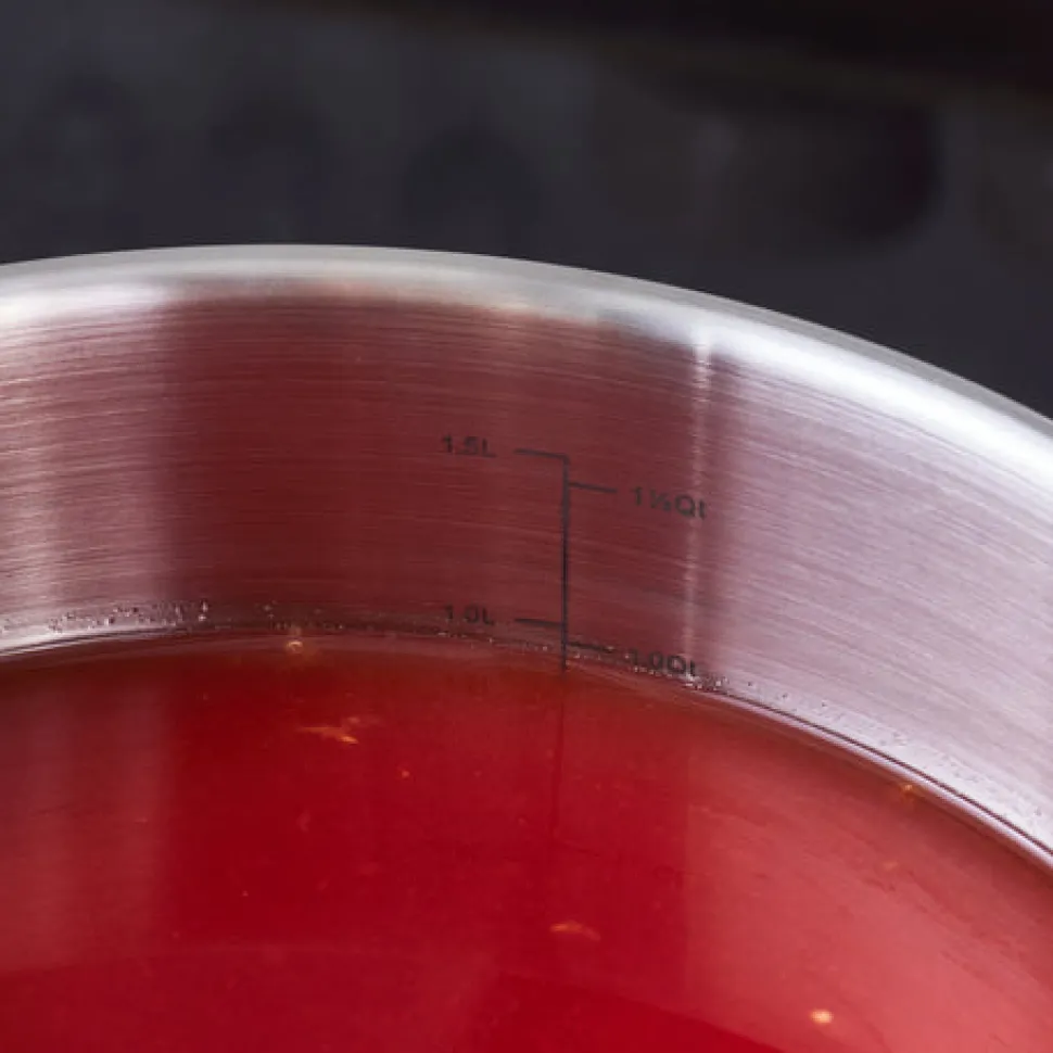 Karaca Elite Edelstahl-Induktions-Kochtopf mit Deckel, 18 cm, Silber