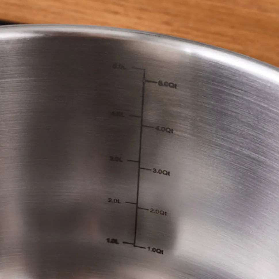 Karaca Elite Edelstahl-Induktions-Kochtopf mit Deckel, 24 cm, Silber