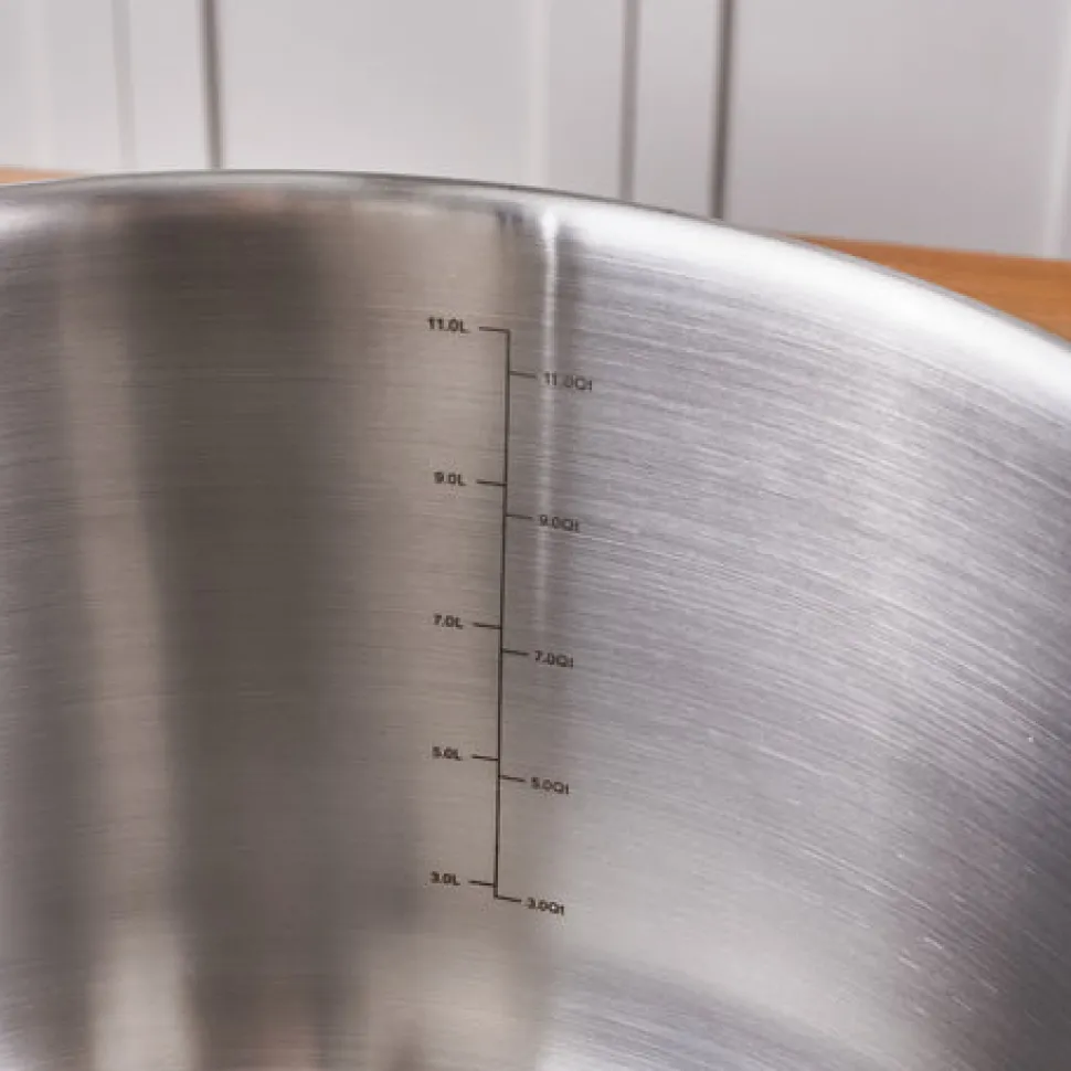 Karaca Elite Edelstahl-Induktions-Kochtopf mit Deckel, 30 cm, Silber