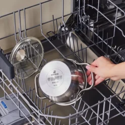 Karaca Elite Edelstahl-Induktions-Kochtopf mit Deckel, 14 cm, Silber