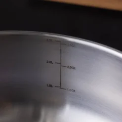 Karaca Elite Edelstahl-Kasserolle Flach 24 cm 3 L