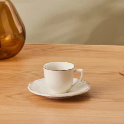 Karaca Elizabeth Ecru Teetasse, 180 ml