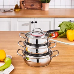 Karaca Emirgan 6-teiliges Stahlplattenset