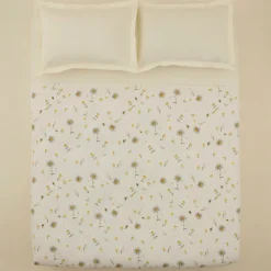 Karaca Emma Piquédecke aus 100 % Baumwolle, 200 × 220 cm, Gelb