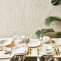 Karaca Epsilon New Generation Bone 12 Personen Geschirrset, Gold, 76 teilig