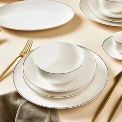 Karaca Epsilon New Generation Bone 12 Personen Geschirrset, Platin, 76 teilig