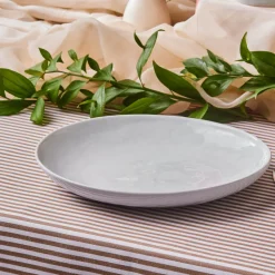 Karaca Epsilon Servierplatte aus Porzellan, 29 cm, Weiß