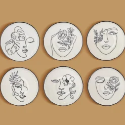 Karaca Face 6-teiliges Kuchenteller-Set