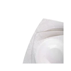 Karaca Fine Bone Ruffle 60-teiliges Quadratisches Tafelservice für 12 Personen
