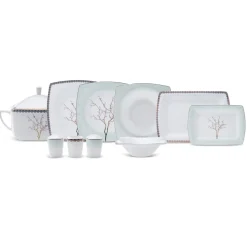 Karaca Fine Pearl Banyan 62-teiliges Geschirrset für 12 Personen