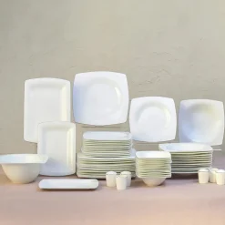 Karaca Fine Pearl Dara 58-Teiliges 12-Personen Geschirrset Platin