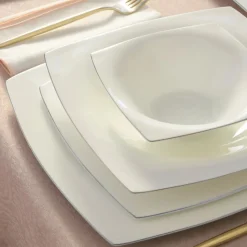 Karaca Fine Pearl Dara 58-Teiliges 12-Personen Geschirrset Platin