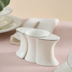 Karaca Fine Pearl Extra Argento 55-Teiliges Tafelservice Für 12 Personen, Platin