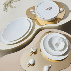 Karaca Fine Pearl Extra Chanak 62-Teiliges 12-Personen Geschirrset Gold