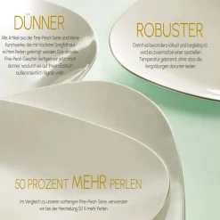 Karaca Fine Pearl Extra Chanak 62-Teiliges 12-Personen Geschirrset Gold