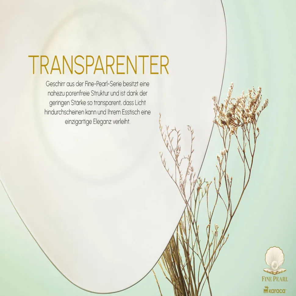 Karaca Fine Pearl Extra Chanak 62-Teiliges 12-Personen Geschirrset Gold