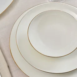 Karaca Fine Pearl Extra Chanak 55-teiliges Tafelservice für 12 Personen, Gold