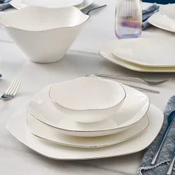 Karaca Fine Pearl Extra Hexagon, 61-teiliges 12-Personen-Geschirrset