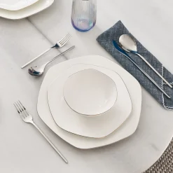 Karaca Fine Pearl Extra Hexagon, 61-teiliges 12-Personen-Geschirrset