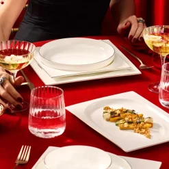 Karaca Fine Pearl Extra Nish 62-Teiliges 12-Personen Geschirrset Platin