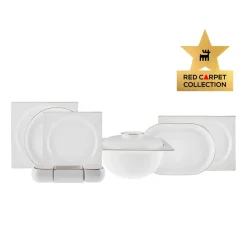 Karaca Fine Pearl Extra Nish 62-Teiliges 12-Personen Geschirrset Gold