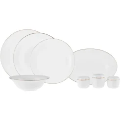 Karaca Fine Pearl Fame 58-Teiliges 12-Personen Geschirrset Gold