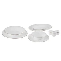 Karaca Fine Pearl Fame 58-Teiliges 12-Personen Geschirrset Gold