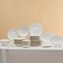 Karaca Fine Pearl Fame 58-teiliges Tafelservice für 12 Personen, Gold