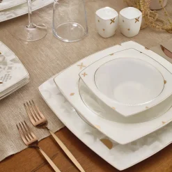 Karaca Fine Pearl Lyria 62-teiliges Geschirrset für 12 Personen