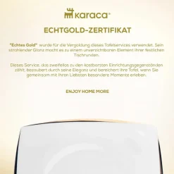 Karaca Fine Pearl New Agate 58-Teiliges 12-Personen Geschirrset Gold