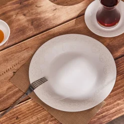 Karaca Fine Pearl New Eternal 26-teiliges Frühstücksset und Servierschalen für 6 Personen