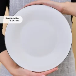 Karaca Fine Pearl New Fame Frühstücksset für 6 Personen, 26-teilig – Platin