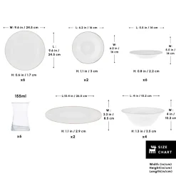 Karaca Fine Pearl New Fame Frühstücksset für 6 Personen, 26-teilig – Gold