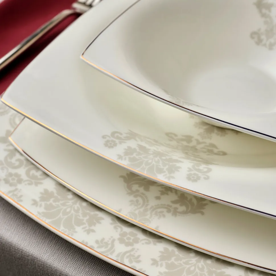Karaca Fine Pearl Paris 58-teiliges Tafelservice für 12 Personen